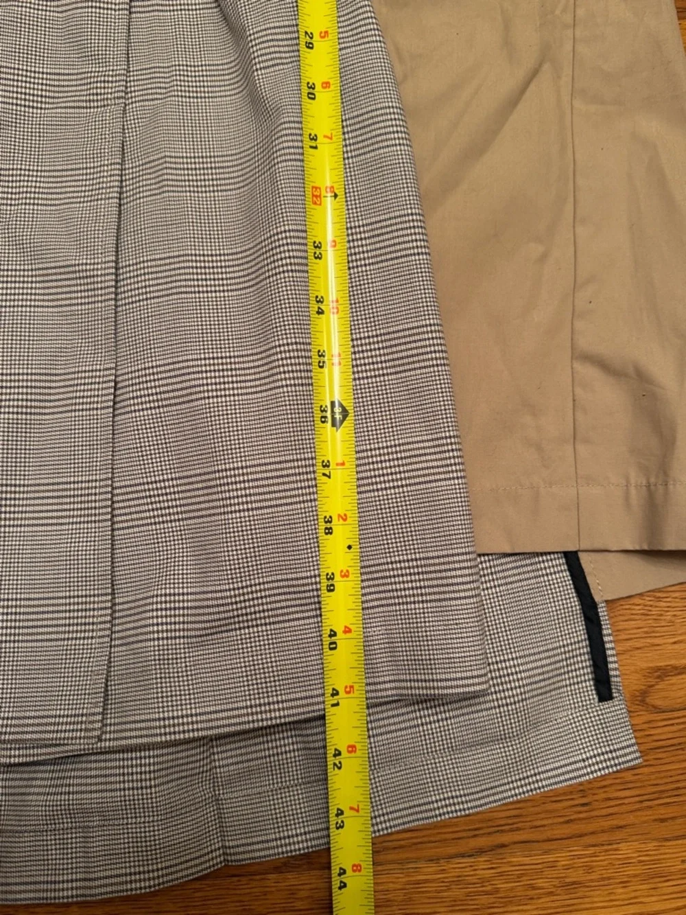 ZARA Woman Plaid Combination Double Breasted Trench Coat With Belt - Large - Picture 8 of 11
